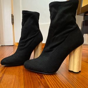 ASOS Black Sock Heeled Boot